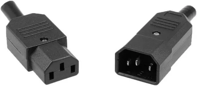 Alt view image 3 of 3 - IEC320 C14 Power Socket C13 Plug Adapter Connector 10A 3Terminals Panel Mount 5 Pairs