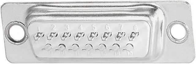 Alt view image 3 of 4 - D-sub Connector DB15 Female Socket 15-pin 2-row Port Terminal Breakout for Mechanical Equipment CNC Computers White Pack of 5