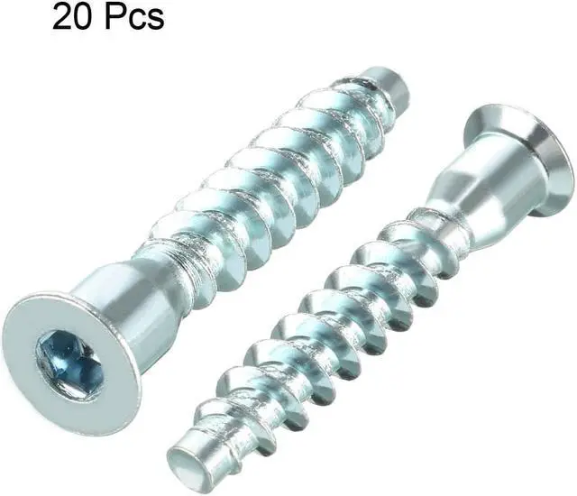 Alt view image 2 of 4 - Furniture Confirmat Screw 7x39mm Hex Socket Zinc Plated 20pcs