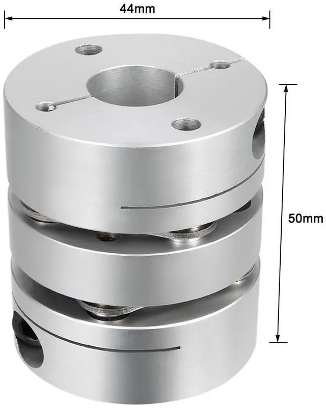 Alt view image 2 of 5 - 16mmx19mm Clamp Tight Motor Shaft 2 Diaphragm Coupling Coupler