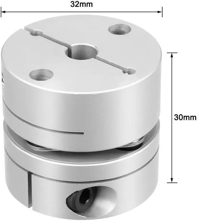 Alt view image 2 of 5 - 9.5mm to 6mm Bore One Diaphragm Motor Wheel Flexible Coupling Joint