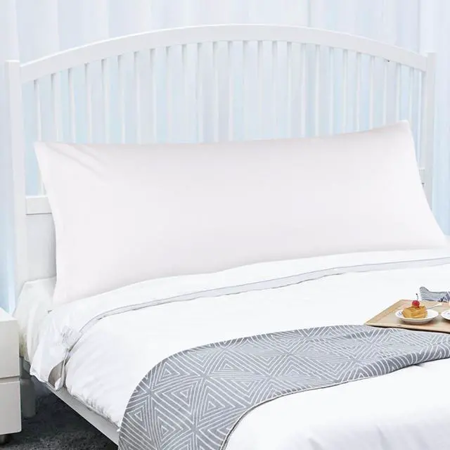 Alt view image 3 of 7 - Body Pillow Cover Pillowcase, 280 Thread Count, 100% Egyptian Cotton, Body Pillow Case with Zipper Closure (20 x 60, White, 1-Piece)