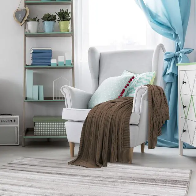 Alt view image 2 of 7 - Cotton Cable Knit Throw Blanket Super Soft Throw Couch Covers Decorative Knitted Blankets for Sofa Bed, Brown Throw(47" x 70")