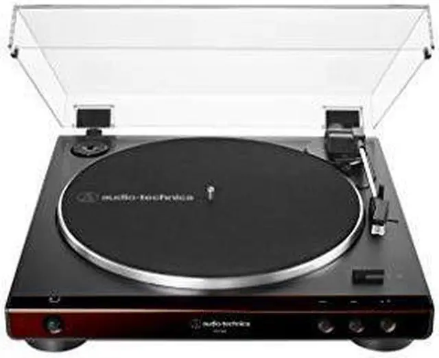 Alt view image 9 of 15 - Audio-Technica AtLP60XBW Fully Automatic Belt-Drive Stereo Turntable Brown/Black