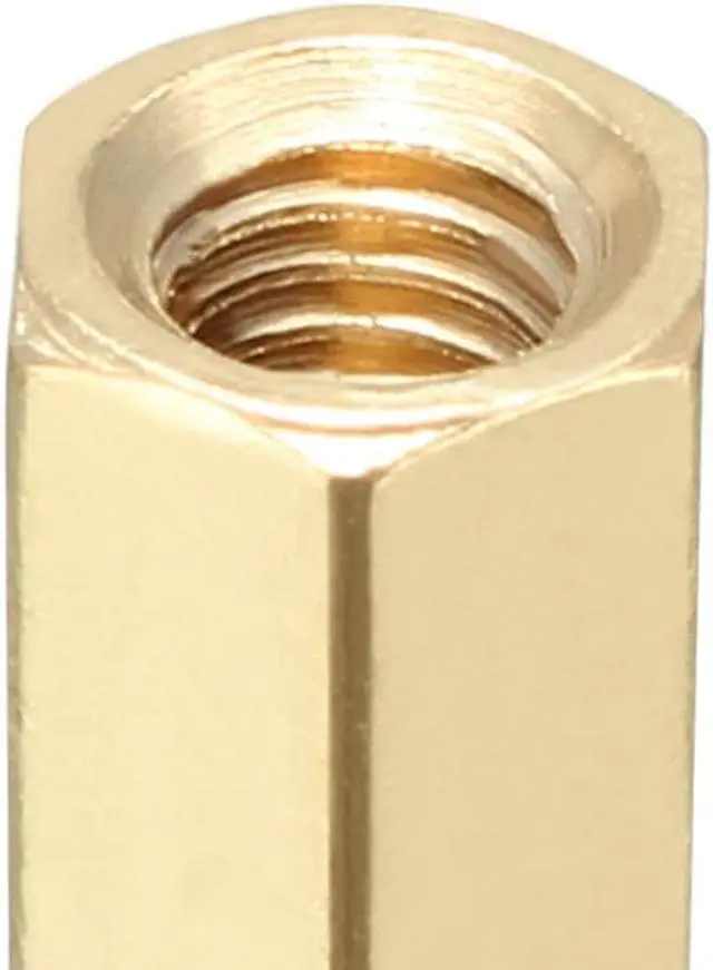 Alt view image 4 of 6 - 10pcs M3 30+6mm Female Male Thread Brass Hex Standoff Spacer Screws PCB Pillar