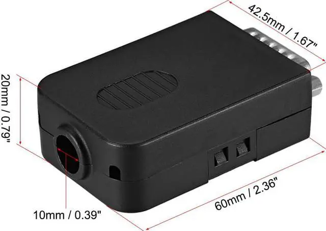 Alt view image 2 of 3 - D-sub DB15 Breakout Board Connector with Case 15 Pin 2-row Male Port Solderless Terminal Block Adapter with Positioning Nuts