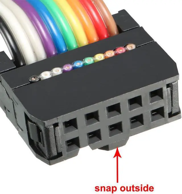 Alt view image 4 of 4 - IDC 10 Pins Wire Flat Rainbow Ribbon Cable 43cm 2.54mm Pitch 2pcs