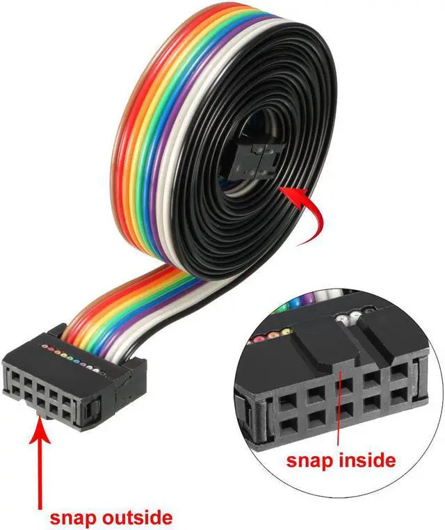 Alt view image 4 of 4 - IDC 10 Pins Wire Flat Rainbow Ribbon Cable 148cm 2.54mm Pitch