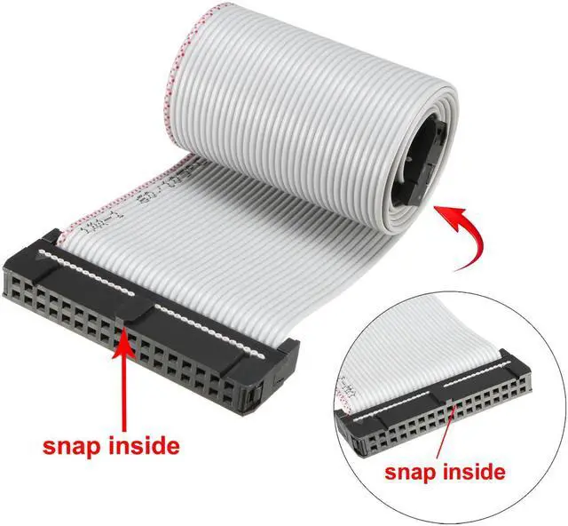 Alt view image 3 of 4 - IDC 34 Pins Wire Flat Gray Ribbon Cable 48cm 2.54mm Pitch 1pcs
