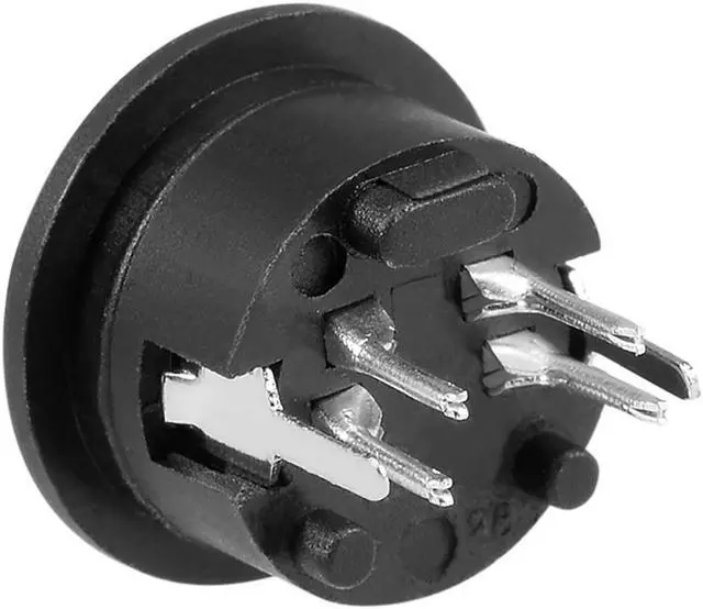 Alt view image 4 of 4 - S-video PCB Mount 4 Pin Din Socket Audio Video Connector Black MDC-4-04 10Pcs