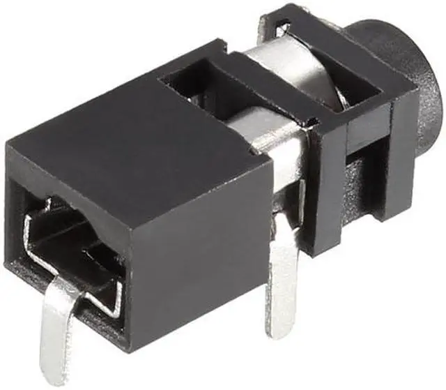 Alt view image 3 of 4 - PCB Mount 2.5mm 3 Pin Socket Headphone Stereo Jack Audio Video Connector PJ208 Black 20Pcs