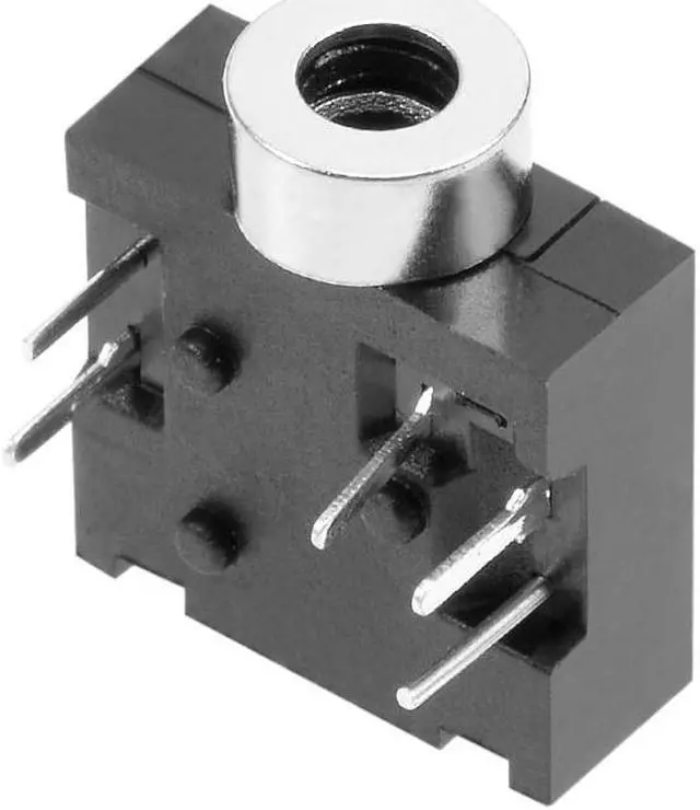 Alt view image 4 of 4 - PCB Mount 2.5mm 5 Pin Socket Headphone Stereo Jack Audio Video Connector PJ204 Black 20Pcs