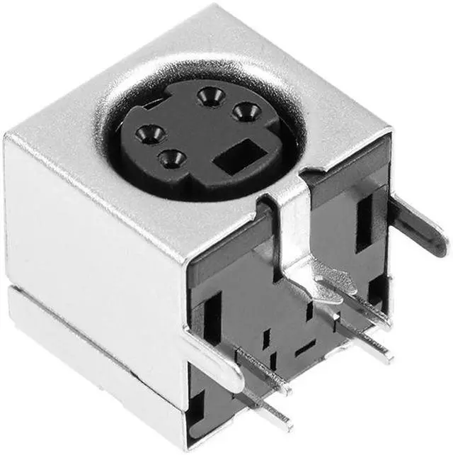 Alt view image 4 of 4 - S-video PCB Mount 4 Pin Mini Din Socket Audio Video Connector Black 10Pcs