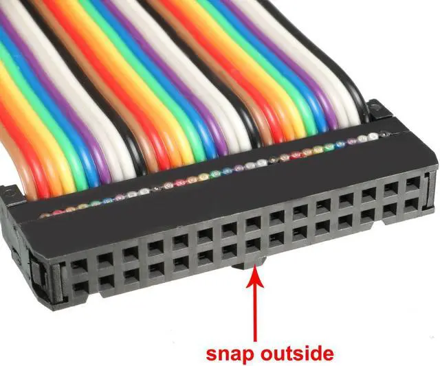 Alt view image 4 of 4 - IDC 30 Pins Wire Flat Rainbow Ribbon Cable 128cm 2.54mm Pitch 1pcs