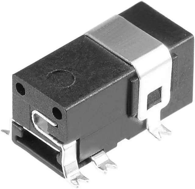 Alt view image 3 of 4 - PCB Mount 4.0mm x 1.7mm 5 Pin Audio Video DC Power Connector Socket DC098 Black 10Pcs