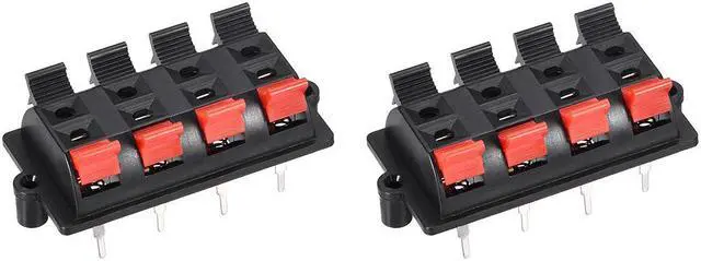 Main image of 2 Row 8 Way Spring Speaker Terminal Clip Push Release Connector Audio Cable Terminals Strip Block WP8-03 2Pcs