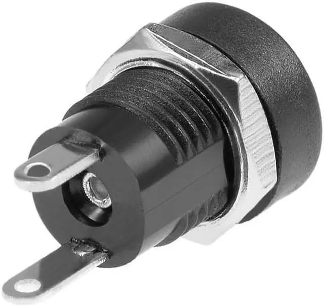 Alt view image 4 of 5 - PCB Mount DC Connector DC022B 5.5mm x 2.1mm 2 Pin Audio Video Socket Black 15Pcs