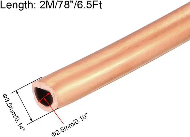 Alt view image 2 of 5 - Refrigeration Tubing, 9/64" OD x 7/64" ID x 6.5 Ft Soft Coil Copper Tubing