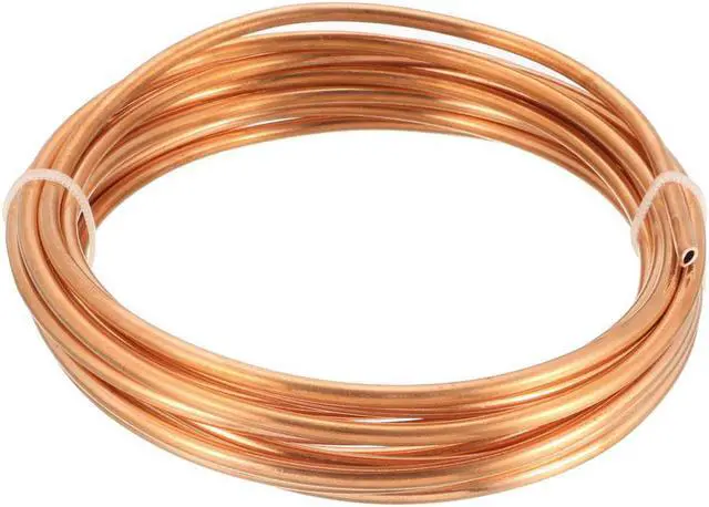 Main image of Refrigeration Tubing, 1/8" OD x 5/64" ID x 9.8 Ft Soft Coil Copper Tubing
