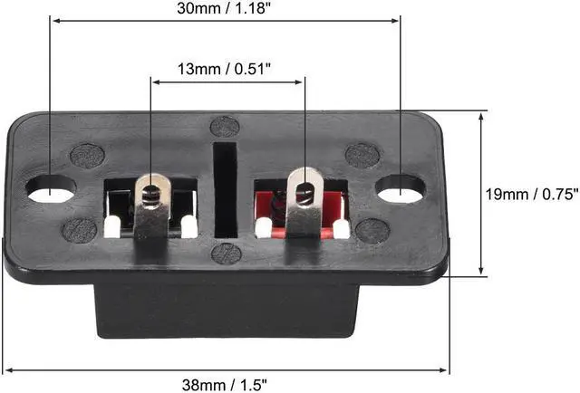 Alt view image 2 of 2 - 2 Way Spring Speaker Terminal Clip Push Release Connector Audio Cable Terminals Strip Block WP2-204 10Pcs
