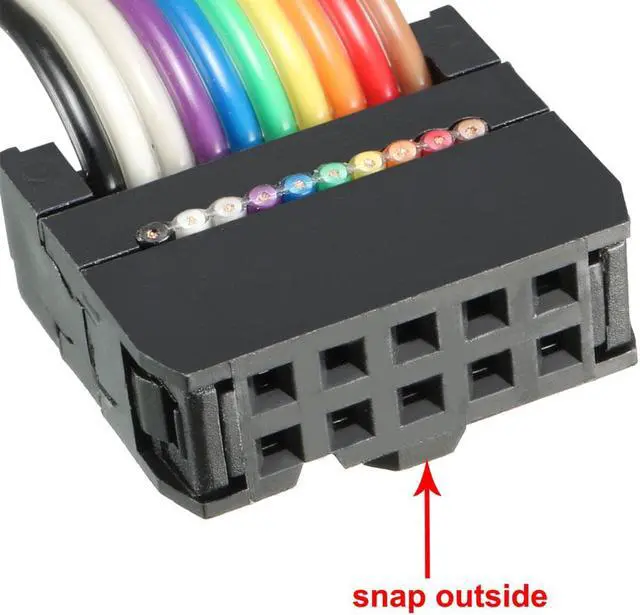 Alt view image 4 of 5 - IDC 10 Pins Wire Flat Rainbow Ribbon Cable 48cm 2.54mm Pitch 3pcs