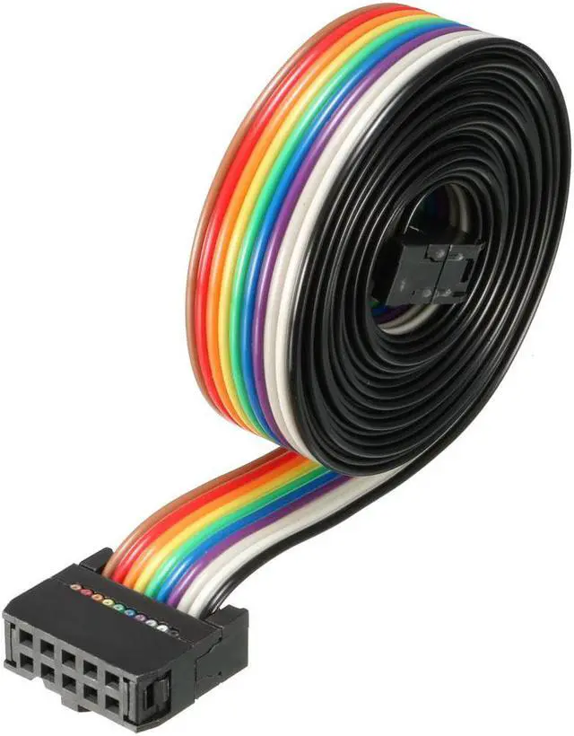 Main image of IDC 10 Pins Wire Flat Rainbow Ribbon Cable 148cm 2.54mm Pitch