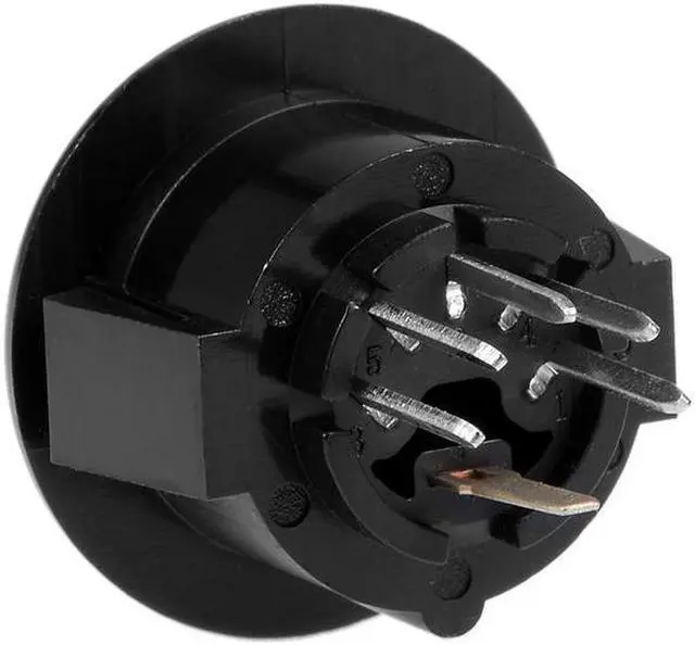 Alt view image 4 of 4 - S-video PCB Mount 5 Pin Din Socket Audio Video Connector Black DS-5-07A 5Pcs