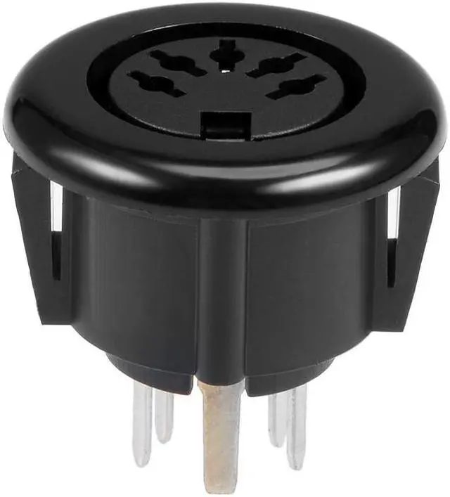 Alt view image 3 of 4 - S-video PCB Mount 5 Pin Din Socket Audio Video Connector Black DS-5-07A 5Pcs