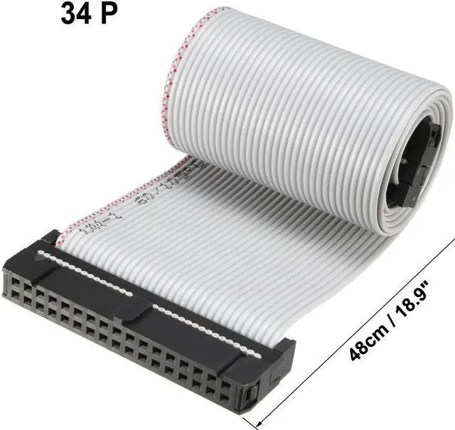 Alt view image 2 of 4 - IDC 34 Pins Wire Flat Gray Ribbon Cable 48cm 2.54mm Pitch 1pcs