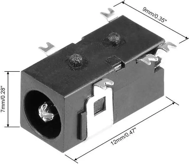 Alt view image 2 of 4 - PCB Mount 4.0mm x 1.7mm 5 Pin Audio Video DC Power Connector Socket DC098 Black 10Pcs