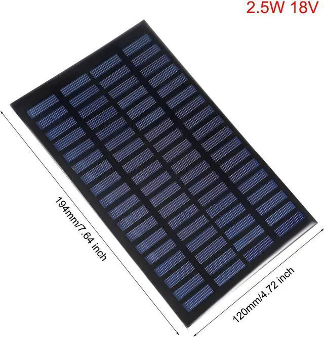 Alt view image 2 of 4 - 2.5W 18V Small Solar Panel Module DIY Polysilicon for Toys Charger