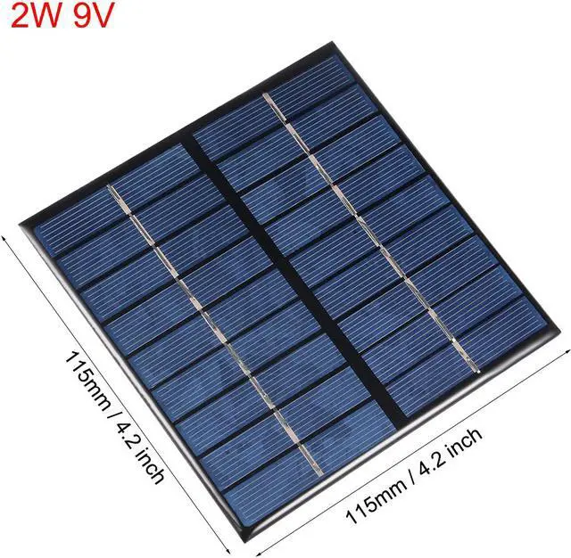 Alt view image 2 of 5 - 2W 9V Small Solar Panel Module DIY Polysilicon for Toys Charger