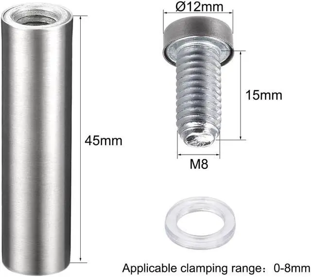Alt view image 2 of 2 - Sign Standoffs Mounts Wall Glass Standoff Advertising Nails 12mm x 50mm 10pcs