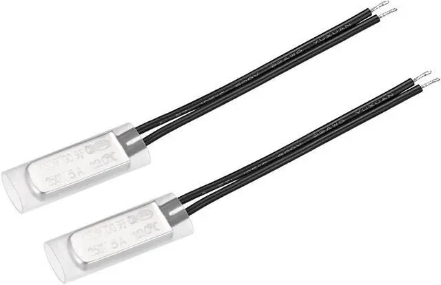 Main image of KSD9700 Thermostat, 120 Normally Open Temperature Switch Thermal Switch, N.O 5A Metal Bimetal Temperature Controller 2pcs