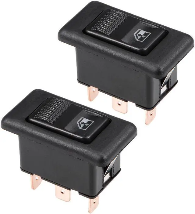 Main image of 5 Pins Car Window Switch Car Master Rocker Switch Momentary Glass Lifter Switch DC 12V 2pcs