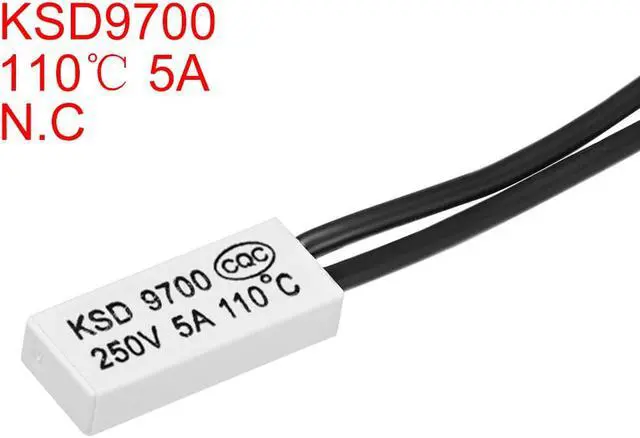 Alt view image 2 of 3 - Normally Close Temperature Switch, 110 N.C 5A Thermal Switch Thermostat Bimetal Temperature Control Switch Controller 2pcs