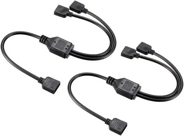 Main image of RGB Splitter Cable 1 Female to 2 Female 3 Pin Extension Connector Cord Wire for 5050 3528 LED Light Strips 30cm Length 2Pcs