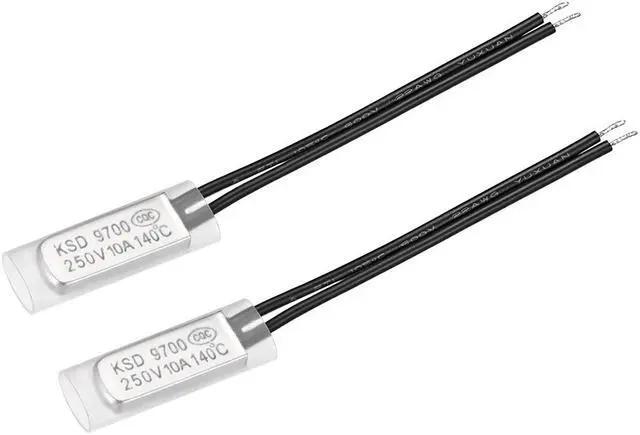 Main image of KSD9700 Thermostat, 140 Normally Close Temperature Switch Thermal Switch, N.C 10A Metal Bimetal Temperature Controller 2pcs