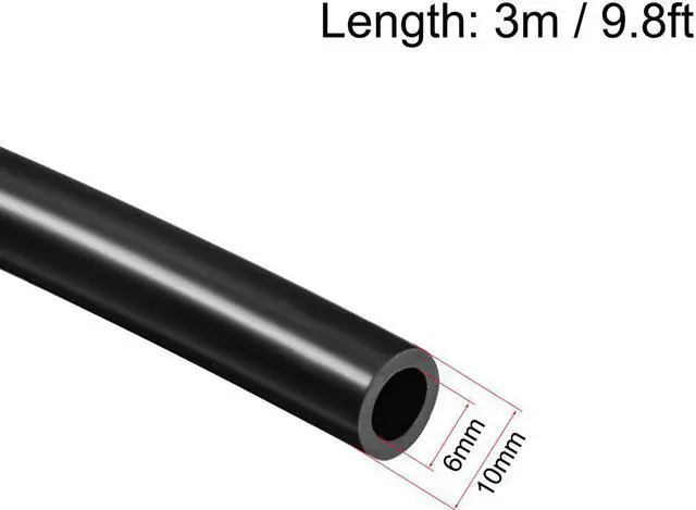 Alt view image 2 of 2 - Silicone Tubing 6mm ID X 10mm OD 9.8ft 3 Meters Flexible Silicon Rubber Tube Air Hose Pipe for Pump Transfer Black