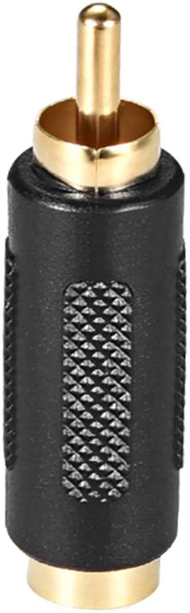 Alt view image 3 of 3 - RCA Male to S-Video 4 Terminal Female Connector Stereo Audio Video Cable Adapter Coupler Black 2Pcs