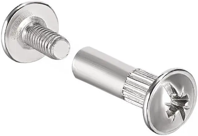 Alt view image 3 of 4 - M4x16mm Round Cross Head Screw Post Binding Leather Fastener, Nickel Plated, 20 Sets