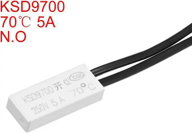Alt view image 2 of 3 - KSD9700 Thermostat, 70 Normally Open Temperature Switch, N.O 5A Thermal Switch Bimetal Temperature Controller 2pcs