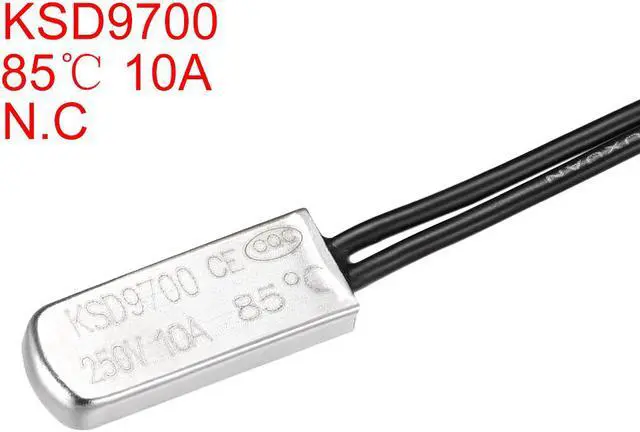 Alt view image 2 of 3 - KSD9700 Thermostat, 85 Normally Close Temperature Switch Thermal Switch, N.C 10A Metal Bimetal Temperature Controller 2pcs