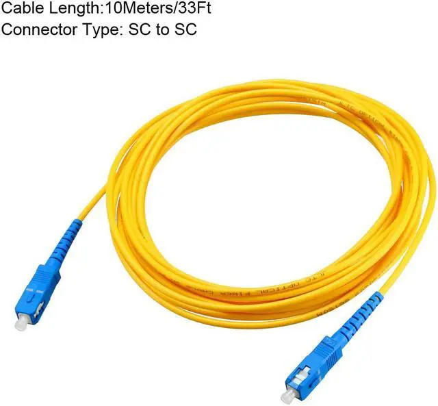 Alt view image 3 of 4 - Fiber Cable,10 Meters 33Ft SC to SC Duplex 9/125 Single-mode Fiber Optic Cable Jumper Optical Patch Cord SC-SC
