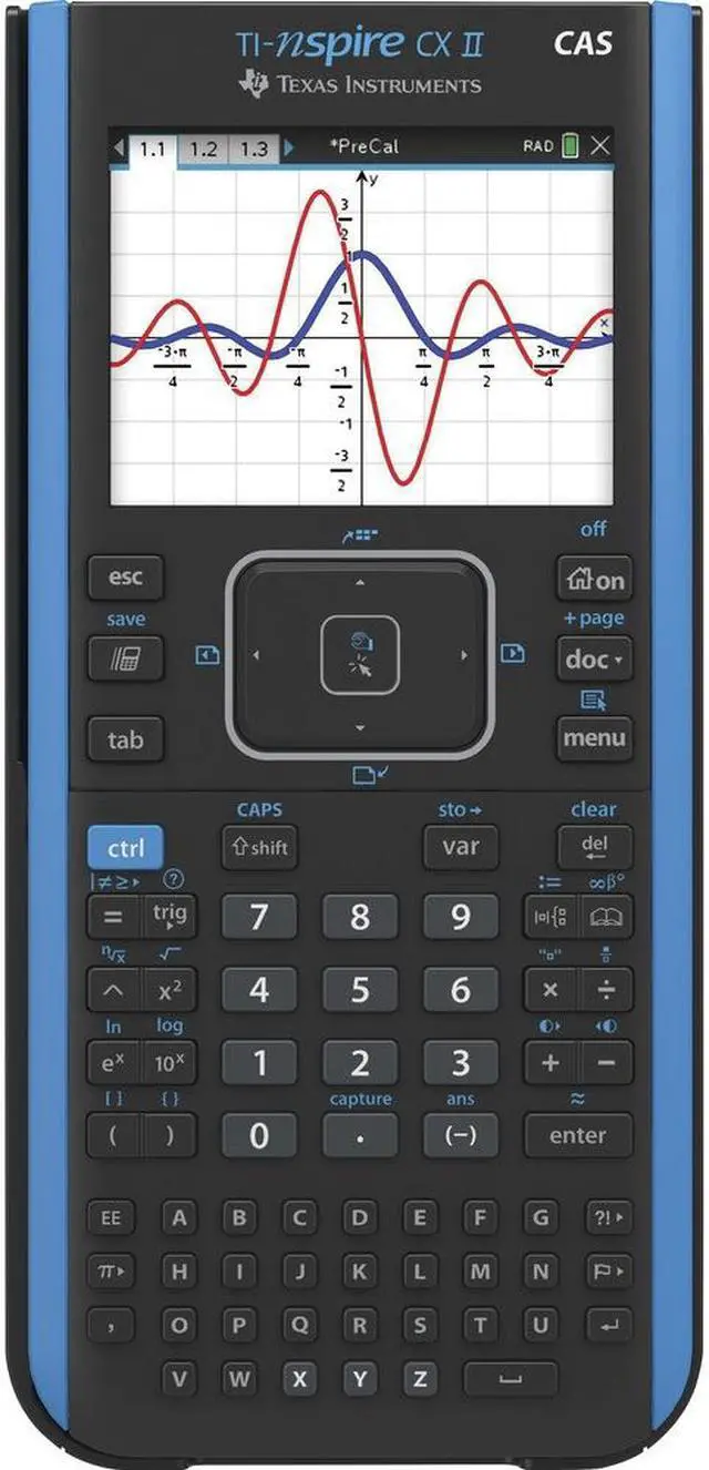Alt view image 4 of 17 - Texas Instruments - NSCXCAS2/TBL/2L1/A - TI Nspire CX II CAS Student So
