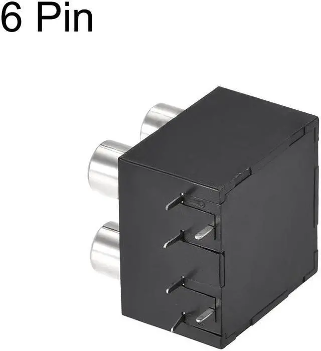 Alt view image 2 of 2 - AV Concentric Outlet 4 RCA Female Jack 6-Pin Connector Socket Panel Mount 10pcs