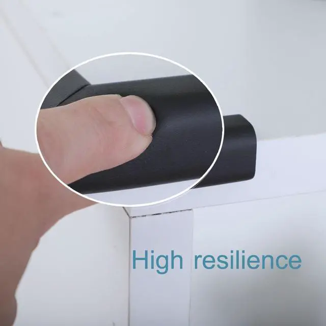 Alt view image 4 of 7 - 5 Pack Foam Furniture Table Desk Edge Cover Pads Protectors Corner Cushions Bumper Guards Black