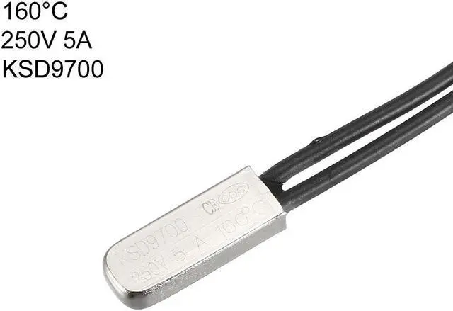 Alt view image 2 of 3 - KSD9700 Thermostat, 160 Normally Close Temperature Switch Thermal Switch, N.C 5A Metal Bimetal Temperature Controller 2pcs