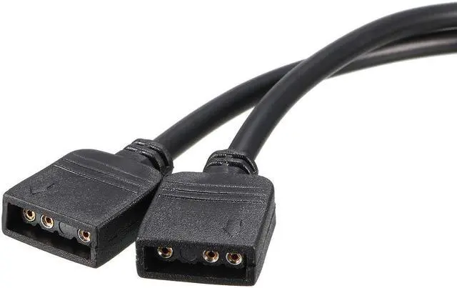 Alt view image 3 of 3 - RGB Splitter Cable 1 Female to 2 Female 3 Pin Extension Connector Cord Wire for 5050 3528 LED Light Strips 30cm Length 2Pcs