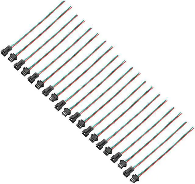 Main image of RGB Wire 3 Pin Male Female Plug JST SM Connector Cable for 5050 3528 5630 LED Light Strip 10Sets